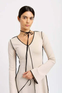 ULLA JOHNSON Clothing Shop -ULLA JOHNSON Clothing Shop CLARA V Neck Dress Cream 20230912004358 1