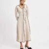Eliza FaulknerCLARA V Neck Dress - Cream 1 Eliza FaulknerCLARA V Neck Dress - Cream -ULLA JOHNSON Clothing Shop CLARA V Neck Dress Cream 20230912004358