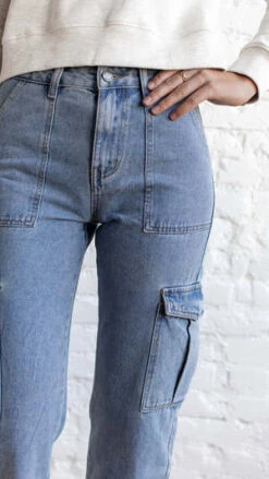 VeveretCargo Pocket Pants - Denim -ULLA JOHNSON Clothing Shop Cargo Pocket Denim Pants 20231023184727 1