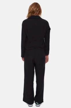 Blue&CreamBlue And Cream Cassie Gauze Polo Top - Black -ULLA JOHNSON Clothing Shop Cassie Gauze Polo Top Black 20230913104459