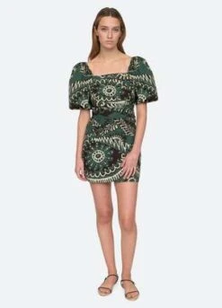 Sea New YorkCharlough Mini Dress - Green -ULLA JOHNSON Clothing Shop Charlough Mini Dress 20231101155636