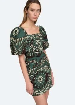 Sea New YorkCharlough Mini Dress - Green -ULLA JOHNSON Clothing Shop Charlough Mini Dress 20231101155637 1