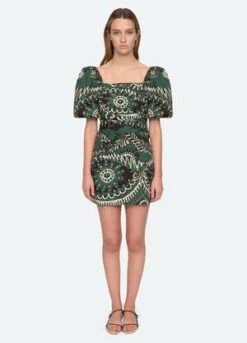 Sea New YorkCharlough Mini Dress - Green -ULLA JOHNSON Clothing Shop Charlough Mini Dress 20231101155637