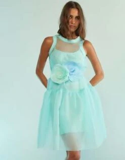 CYNTHIA ROWLEYChloe Organza Dress - Mint -ULLA JOHNSON Clothing Shop Chloe Organza Dress 20230810184917 1