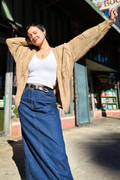 ElanChunky Sweater Cardigan - Brown