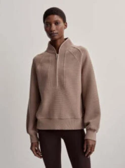 VarleyCortina Half Zip Sweat - Portabella 9 VarleyCortina Half Zip Sweat - Portabella -ULLA JOHNSON Clothing Shop Cortina Half Zip Sweat 20231024011330 2