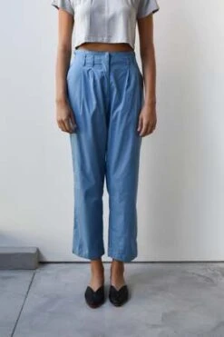 At Dawn.Cotton Poplin Trouser