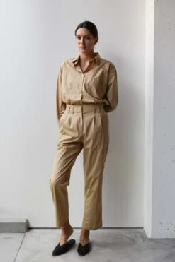 At Dawn.Cotton Poplin Trouser -ULLA JOHNSON Clothing Shop Cotton Poplin Trouser 20231020053556 3