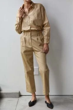 At Dawn.Cotton Poplin Trouser -ULLA JOHNSON Clothing Shop Cotton Poplin Trouser 20231020053557