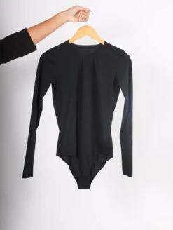 Maison MargielaCrewneck Bodysuit - Black