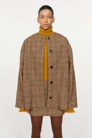 RodebjerDorila Check Coat - Caramel/Brown 4 RodebjerDorila Check Coat - Caramel/Brown - Image 2