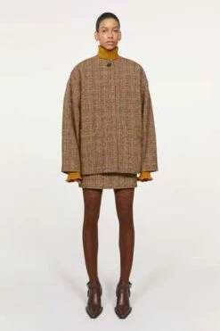 RodebjerDorila Check Coat - Caramel/Brown