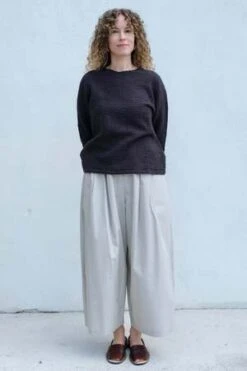 Black CraneDolman Top - Graphite -ULLA JOHNSON Clothing Shop Dolman Top Graphite 20230901190410 1