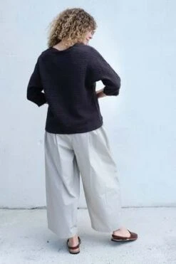 Black CraneDolman Top - Graphite -ULLA JOHNSON Clothing Shop Dolman Top Graphite 20230901190411