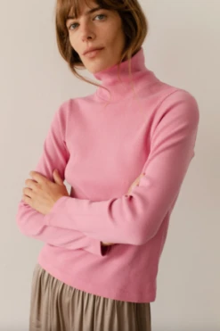 Donni.Rib Turtleneck - Bonbon
