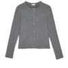 Donni.Sweater Rib Cardi - Charcoal Grey -ULLA JOHNSON Clothing Shop Donni Sweater Rib Cardi 20231018012632