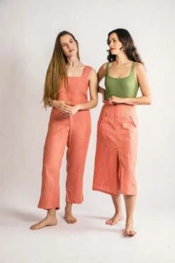 Clō StoriesCl Stories Doris Bio Organic Linen Pants - Gingham -ULLA JOHNSON Clothing Shop Doris Bio organic linen pants in gingham 20220711171113 1