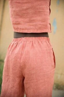 Clō StoriesCl Stories Doris Bio Organic Linen Pants - Gingham -ULLA JOHNSON Clothing Shop Doris Bio organic linen pants in gingham 20220711171113