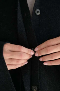 Lauren ManoogianDouble Knit Jacket - Black Melange -ULLA JOHNSON Clothing Shop Double Knit Jacket in Black Melange 20230926004020