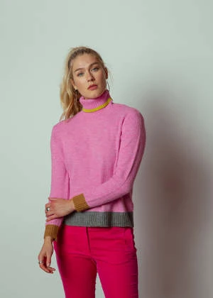 Dr. Bloom BarcelonaDr. Bloom Prince Turtleneck Sweater - Pink 4 Dr. Bloom BarcelonaDr. Bloom Prince Turtleneck Sweater - Pink - Image 2