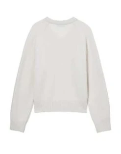 DunstMERINO WOOL V NECK SWEATER - Cream -ULLA JOHNSON Clothing Shop Dunst MERINO WOOL V NECK SWEATER Cream 20231028091652 2