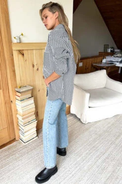 Emerson FryRyan Stripe Shirt - Black Stripe 12 Emerson FryRyan Stripe Shirt - Black Stripe -ULLA JOHNSON Clothing Shop EMERSON FRY RYAN STRIPE SHIRT 20231011022949