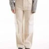 GanniDenim Cargo Pant - Ecru -ULLA JOHNSON Clothing Shop Ecru Denim Cargo Pant 20231012002237