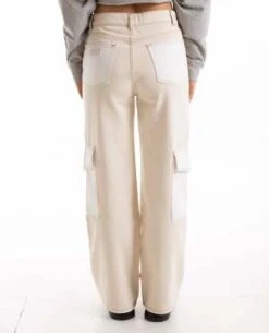 GanniDenim Cargo Pant - Ecru -ULLA JOHNSON Clothing Shop Ecru Denim Cargo Pant 20231012002237 2