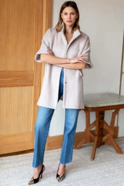 Mabel And MossEmerson Fry Layering Jacket - Sand Wool Mohair 12 Mabel And MossEmerson Fry Layering Jacket - Sand Wool Mohair -ULLA JOHNSON Clothing Shop Emerson Fry Layering Jacket in Sand Wool Mohair 20231027165839 1