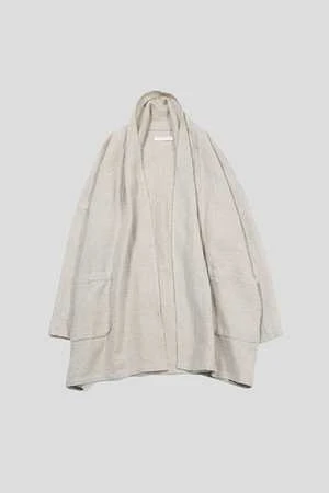 Evam EvaLinen Wool Short Robe - Flax 5 Evam EvaLinen Wool Short Robe - Flax - Image 3