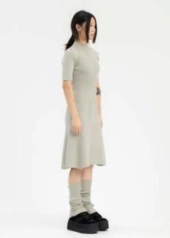 Hyein SeoFOG GREEN DRESS W/ KNEE SOCKS - Grey -ULLA JOHNSON Clothing Shop FOG GREEN DRESS w KNEE SOCKS 20231023034659 1