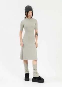 Hyein SeoFOG GREEN DRESS W/ KNEE SOCKS - Grey -ULLA JOHNSON Clothing Shop FOG GREEN DRESS w KNEE SOCKS 20231023034700