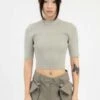 Hyein SeoFOG GREEN KNITTED CROP TOP - Grey -ULLA JOHNSON Clothing Shop FOG GREEN KNITTED CROP TOP 20231023034702