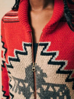 FahertySteven Paul Judd Thunderbird Cardigan - Red -ULLA JOHNSON Clothing Shop Faherty Steven Paul Judd Thunderbird Cardigan WYH2230 20231030235116 2
