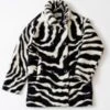 UnknownFleece Blanket Peacoat- Medium - Zebra -ULLA JOHNSON Clothing Shop Fleece Blanket Peacoat Medium Zebra 20231024160443