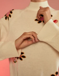 CYNTHIA ROWLEYFlor Cashmere Sweater - White Multi 13 CYNTHIA ROWLEYFlor Cashmere Sweater - White Multi -ULLA JOHNSON Clothing Shop Flor Cashmere Sweater 20231101164257 2