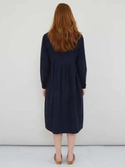 FOLKLoom Dress - Navy -ULLA JOHNSON Clothing Shop Folk Loom Dress in Navy 20230905111256 3