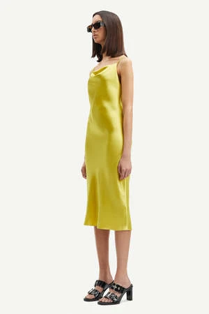 SAMSØE SAMSØE Samsøe & SamsøeFredericka Long Dress - Celery 4 SAMSØE SAMSØE Samsøe & SamsøeFredericka Long Dress - Celery - Image 2