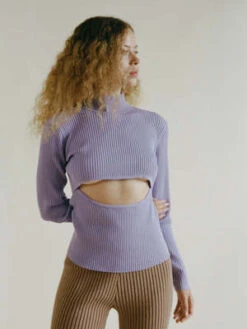 RationalleGEORGIA SWEATER - LILAC -ULLA JOHNSON Clothing Shop GEORGIA LILAC SWEATER 20220621203657 1