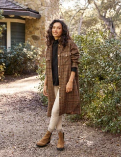 Frank & EileenGavin Shirt Jacket - Orange/Brown