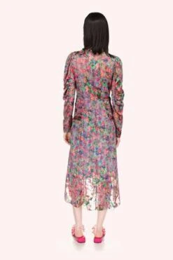 Anna SuiGiverny Burnout Satin Dress - Dusty Blue Multi -ULLA JOHNSON Clothing Shop Giverny Burnout Satin Dress br Dusty Blue Multi 20231030135353 1