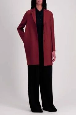 Harris Wharf LondonCocoon Pressed Wool Coat - Cognac