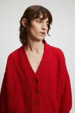 Rita RowHole Cardigan - Red