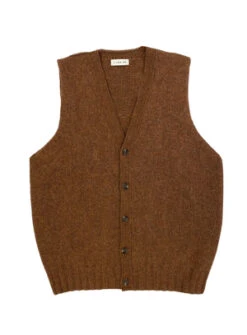 I AND MEButton Up Sweater Vest - Burnt Sienna -ULLA JOHNSON Clothing Shop I AND ME Button Up Sweater Vest Burnt Sienna 20230427145647