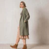 Indi & ColdDouble Gauze Coat - Khaki -ULLA JOHNSON Clothing Shop Indi Cold Double Gauze Coat Khaki 20230921003242