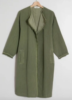 Indi & ColdDouble Gauze Coat - Khaki 9 Indi & ColdDouble Gauze Coat - Khaki -ULLA JOHNSON Clothing Shop Indi Cold Double Gauze Coat Khaki 20230921003242