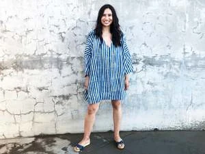 Happy French Ganghappyfrenchgang Dress - Indigo Stripe 5 Happy French Ganghappyfrenchgang Dress - Indigo Stripe - Image 3