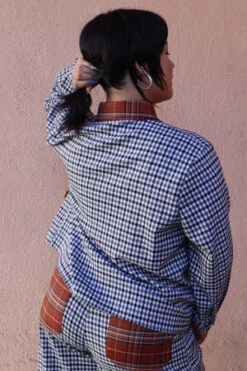 Grön KulleJane Shirt Jacket - Black Plaid Black Plaid -ULLA JOHNSON Clothing Shop Jane Black Plaid 20231001200202 1