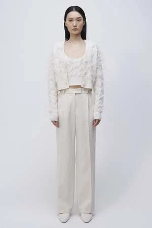 Jonathan SimkhaiAndres Cropped Cardigan - Ivory 3 Jonathan SimkhaiAndres Cropped Cardigan - Ivory