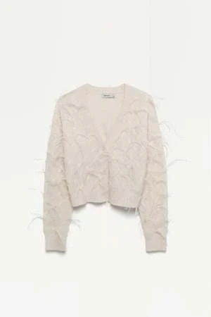 Jonathan SimkhaiAndres Cropped Cardigan - Ivory 6 Jonathan SimkhaiAndres Cropped Cardigan - Ivory - Image 4